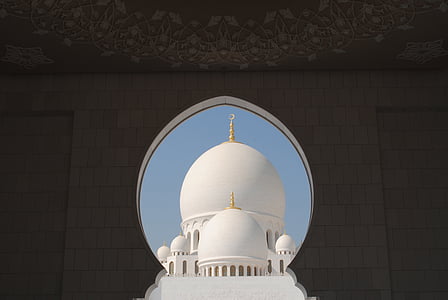 Abu Dabi, Beyaz Camii, Emirlikleri, islam, mimari, Şeyh zayid Camii, şark