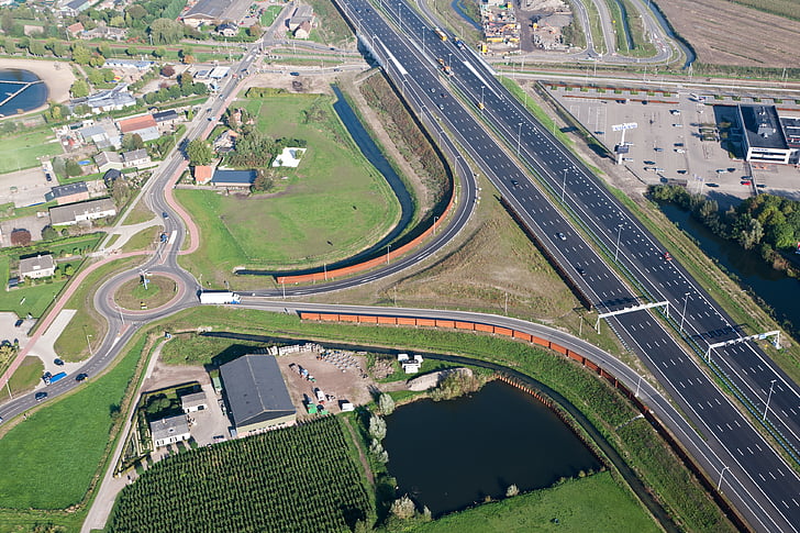 beesd, way, access, street, aerial view, highway, traffic