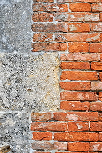 parete, pietra, mattoni, costruzione, intonaco, trama, vernice