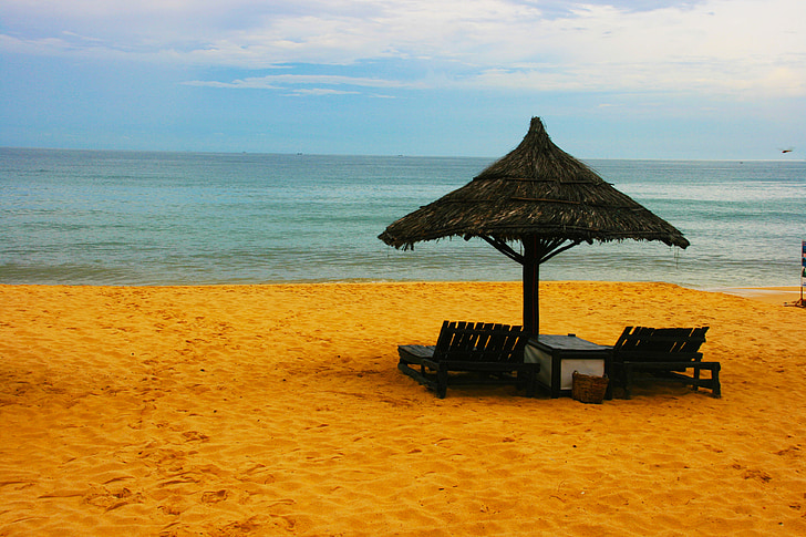 Strand, Liegestuhl, Sand, Meer, Urlaub, Sommer, Ozean