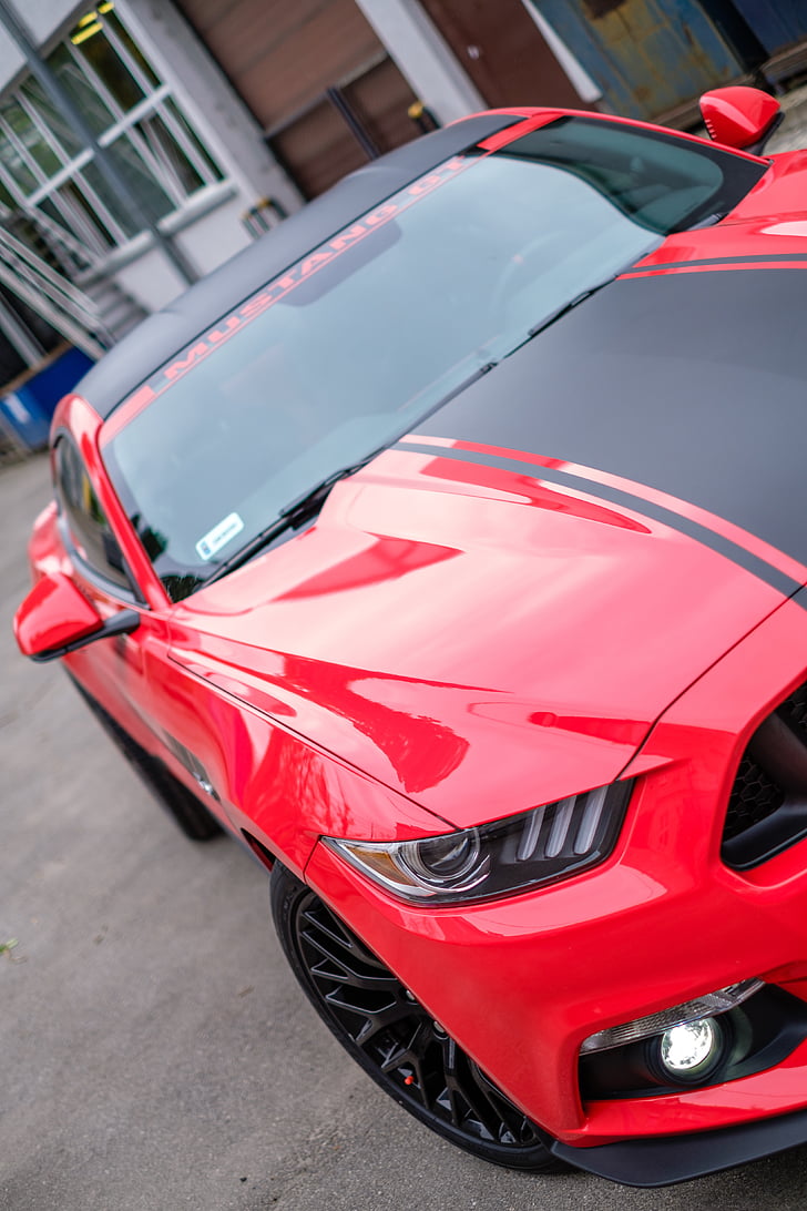 Mustang, gt, vermelho, Estados Unidos da América, carro, Automático, transportes