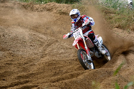 motorcyclist, one, motocross, sports, motorcycle, racing, competition