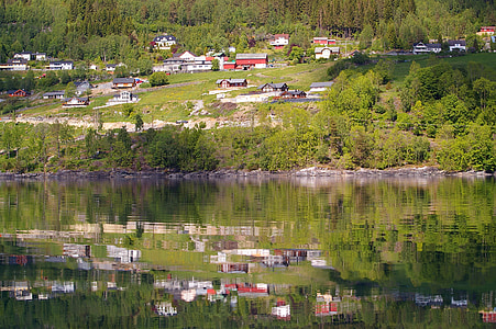 Noruega, fjordlandschaft, colina, naturaleza, paisaje, vacaciones, Norte
