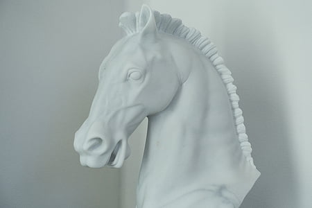 cheval, marbre, tête de cheval, sculpteur, Craft, art