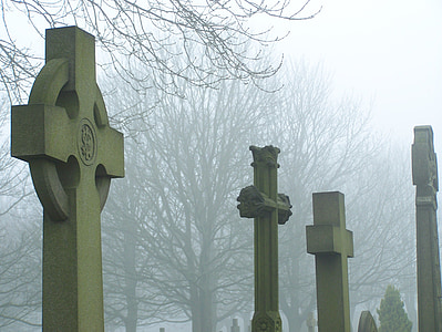 cemetery, grave, graveyard, tombstone, cross, gravestone, haunted