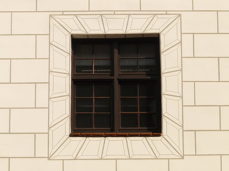 finestra, adorn, casa, edifici, viure, blanc