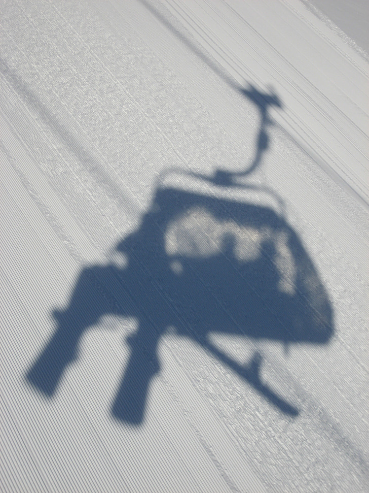 Chairlift, šešėlis, keltuvas, Soldenas, žiemą, Žiemos sportas, Alpių