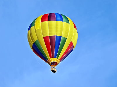technologie, natuur, Live, hete luchtballon, vliegen, hemel, avontuur