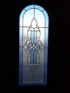 venster, Gebrandschilderd glas, Glasraam, kerk, Hall, evangelie hall, boog