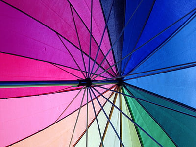 guarda-chuva, colorido, cores, multi colorido