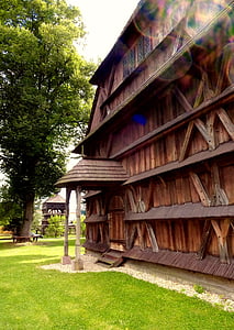 hronsek, Σλοβακία, ξύλινη εκκλησία, ιστορία, χωρίς καρφιά