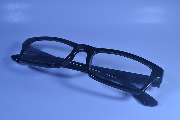 Glasögon, Frame, svart, design, Glasögon, öga, lins