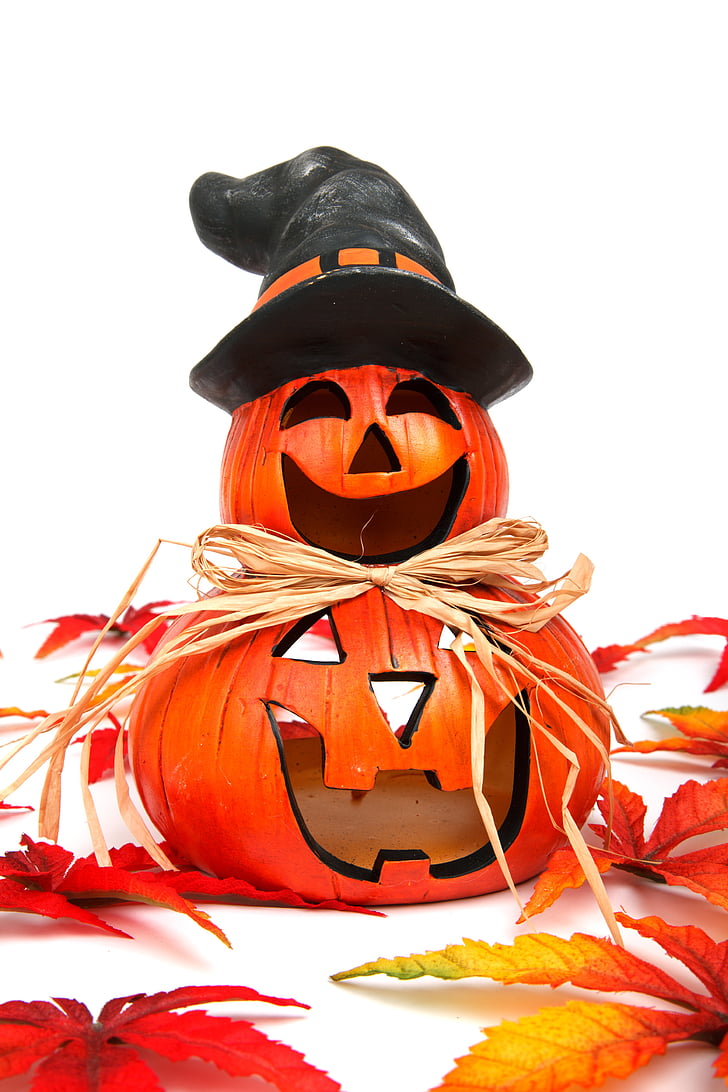 autunno, decorazione, viso, caduta, divertente, zucca di Halloween, Halloween