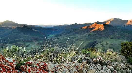 matahari terbit, Hiking, pertamanan, puncak, pagi, Kolam, Utah