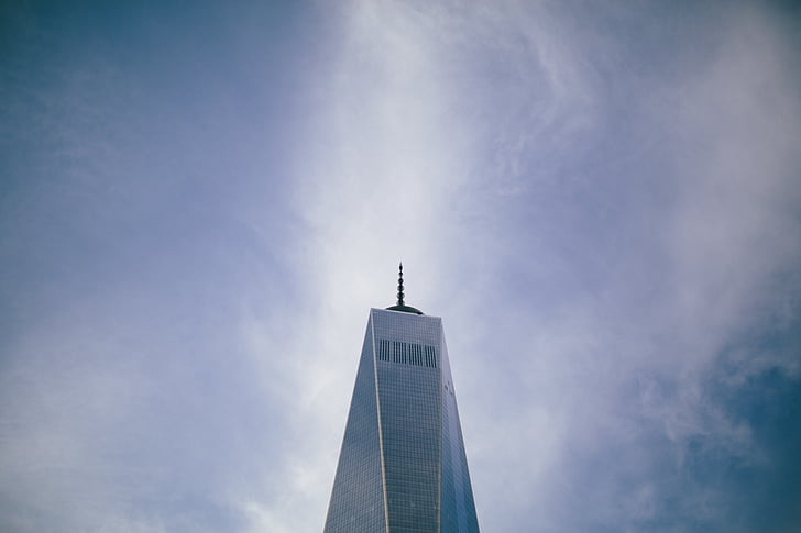 one world trade Centre, 1 wtc, Nowy Jork, Drapacz chmur, nowoczesne, Stany Zjednoczone Ameryki, Ameryka