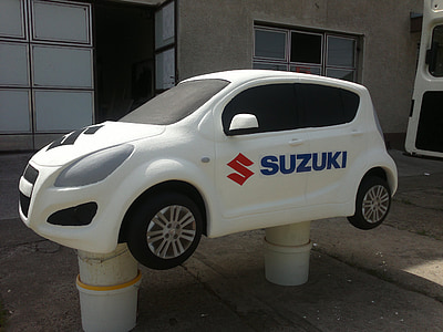 autó, Suzuki, modell, dekoráció, polisztirol, egyedi