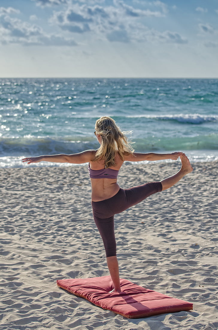 Yoga, se détendre, Chill, méditation, eau, océan, mer
