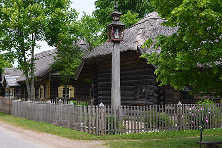 open air museum, architecture, lithuania, rumsiskes, countryside, village, house