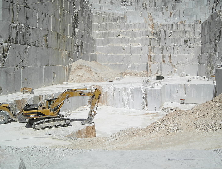 Marmor, Steinbruch, Carrara-Marmor, Blöcke, Italien, Boulder, Landschaften
