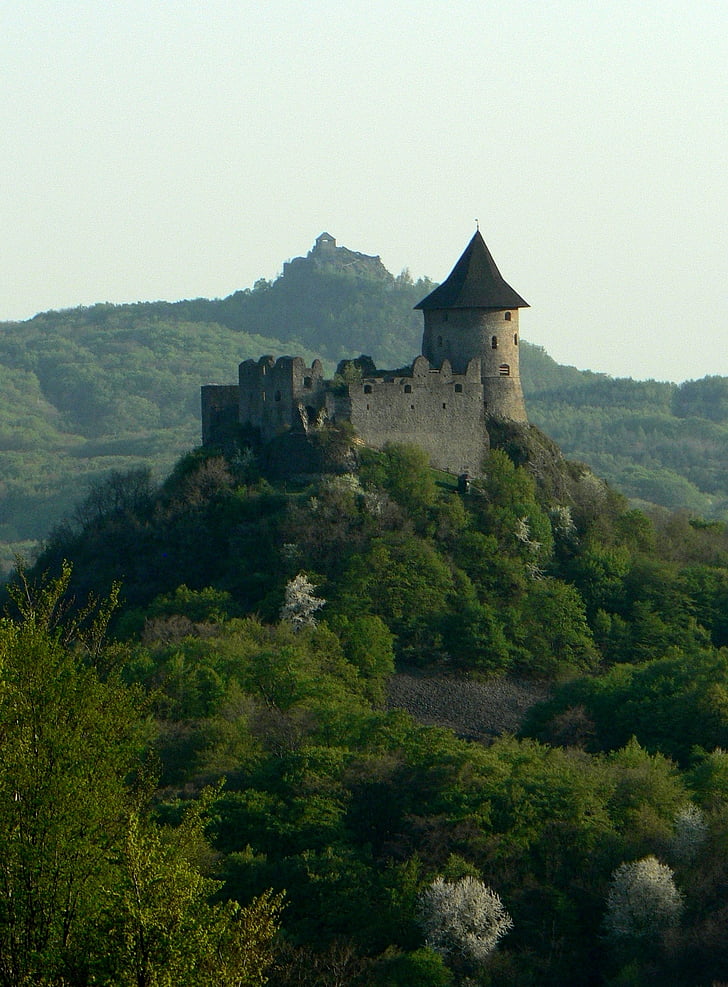 Slovakien, Ungern, slott, land, Šomoška, Šalgó, tornet