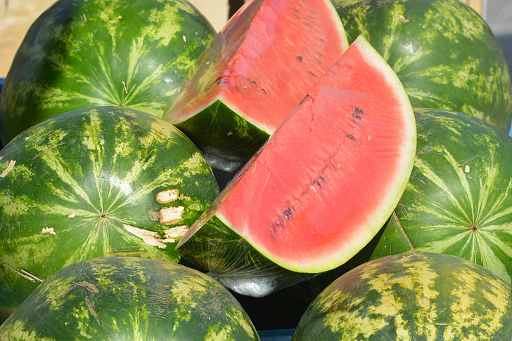 vannmelon, melon, frukt, rød melon