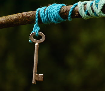 key, cord, symbol, symbolism, knot, pull together, connect