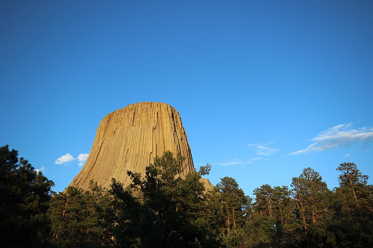 duivel toren, Bear lodge, Indianen, natuur, Rock, Verenigde Staten, landschap