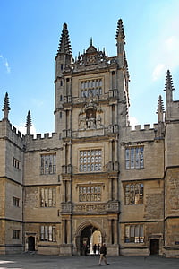 Biblioteca Bodleiana, biblioteca de cópia do dever, Universidade, Oxford, Inglaterra, arquitetura, estilo gótico