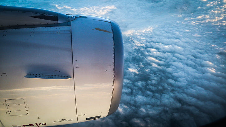 avion, voyage, Nuage, avion, Cloudscape, vacances