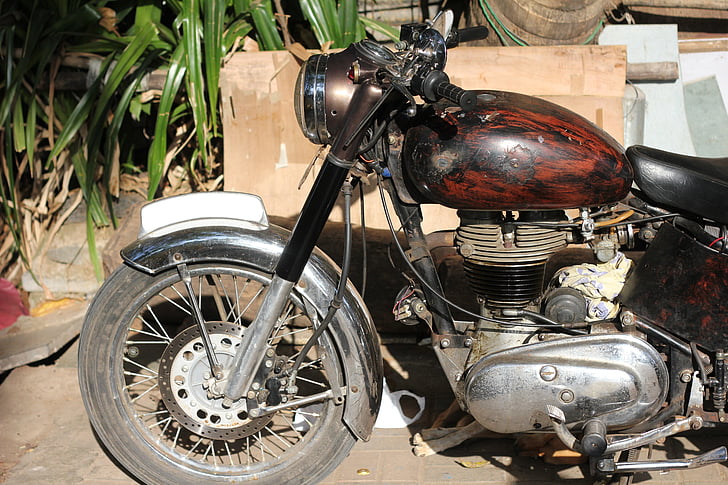 motorbike, old, bike, retro