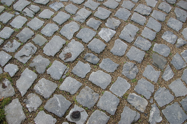 cobblestones, background, paving