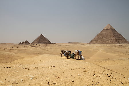 Kairo, Mesir, Mesir, gurun piramida, gurun, perjalanan, Piramida