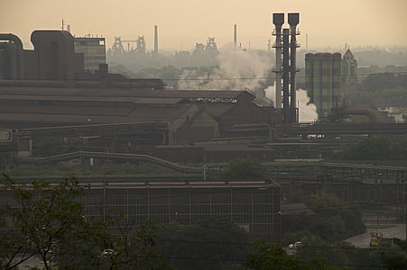 iparág, acél, fém, gyári, Ruhr-vidék, Thyssen, Krupp
