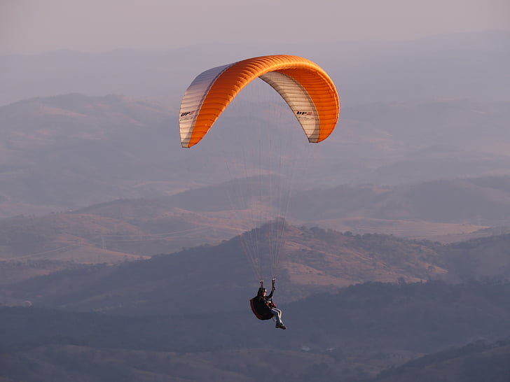 sports, paraglider, adventure, air sport, flight, fun, leisure