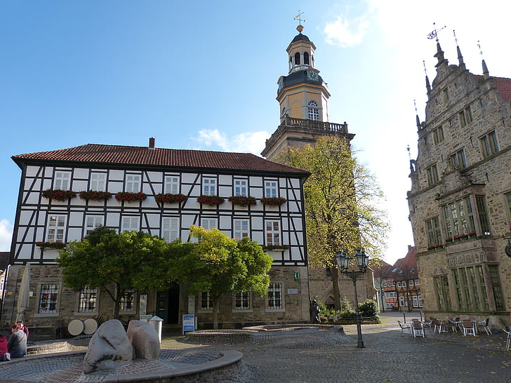 Rinteln, Старый город, Северный Рейн-Вестфалия, Исторически, ферма, здание, fachwerkhaus