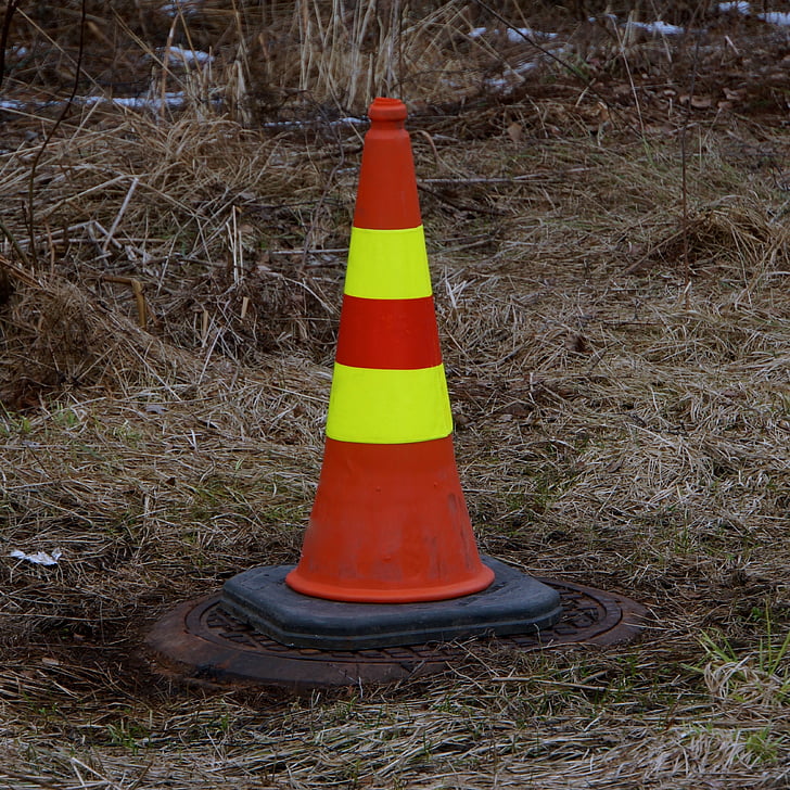 safety cone, cone, attention symbol, warn, dash, reflector
