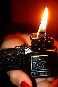 Zippo, encendedor de cigarrillos, Estados Unidos, fuego, llamas, divisa