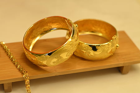 hadiah pernikahan, emas, 鐲 emas, cincin, cincin kawin, perhiasan, perhiasan