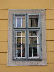 窗口, 老, 改造, 建筑, 框架, 木材, 房子