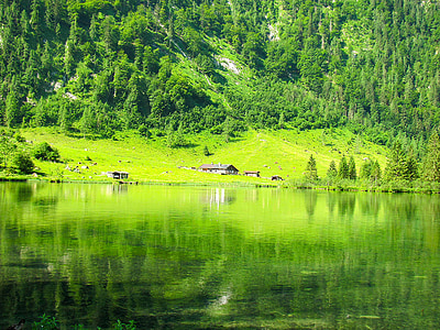 Lac, Berchtesgaden, Alpes, Allemagne, Bavière, Tourisme, montagne