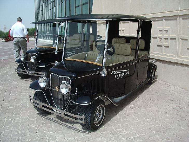 Golf, vagn, vagnar, buggy, Förenade Arabemiraten, Abu dhabi golf club