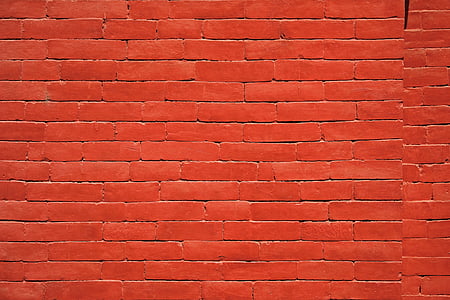 vermell, Maó, textura, paret, casa, paret de Maó, arquitectura