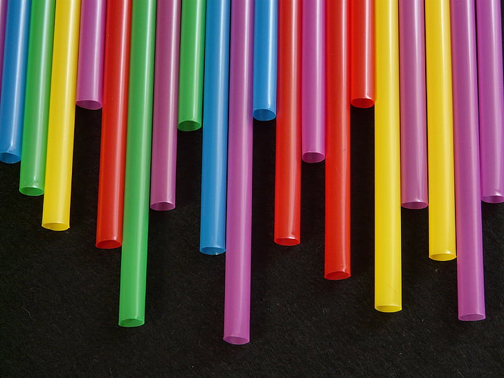 assorted, straw, lot, Straws, Tube, Plastic, Colorful