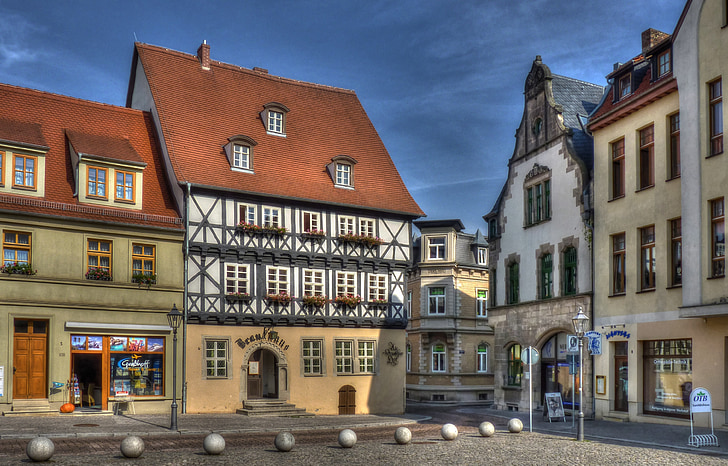 a Brauhaus, Köthen, építészet, HDR