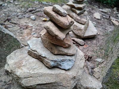 Cairns, stenar, stacken, Rocks, Zen, Zen-liknande, harmoni