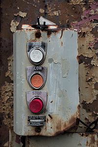 buttons, rust, warehouse, steel, texture, dirty, controls