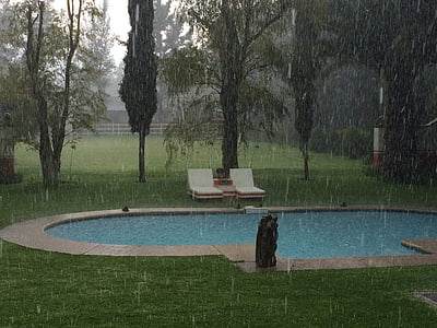 déšť, voda, bazén