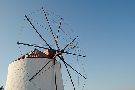 Windmühle, Griechenland, Reisen, Insel, Tourismus, mediterrane, Sommer