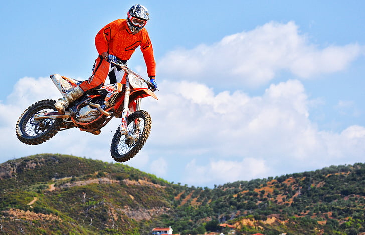 motocross rider, jump, dirt bike, biker, extreme, motorcycle, sport