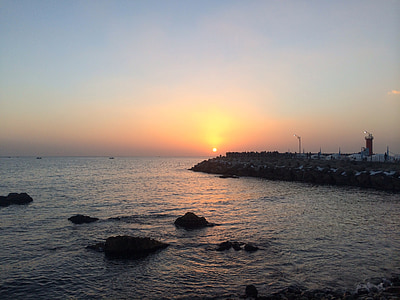Sokcho, море, Схід сонця